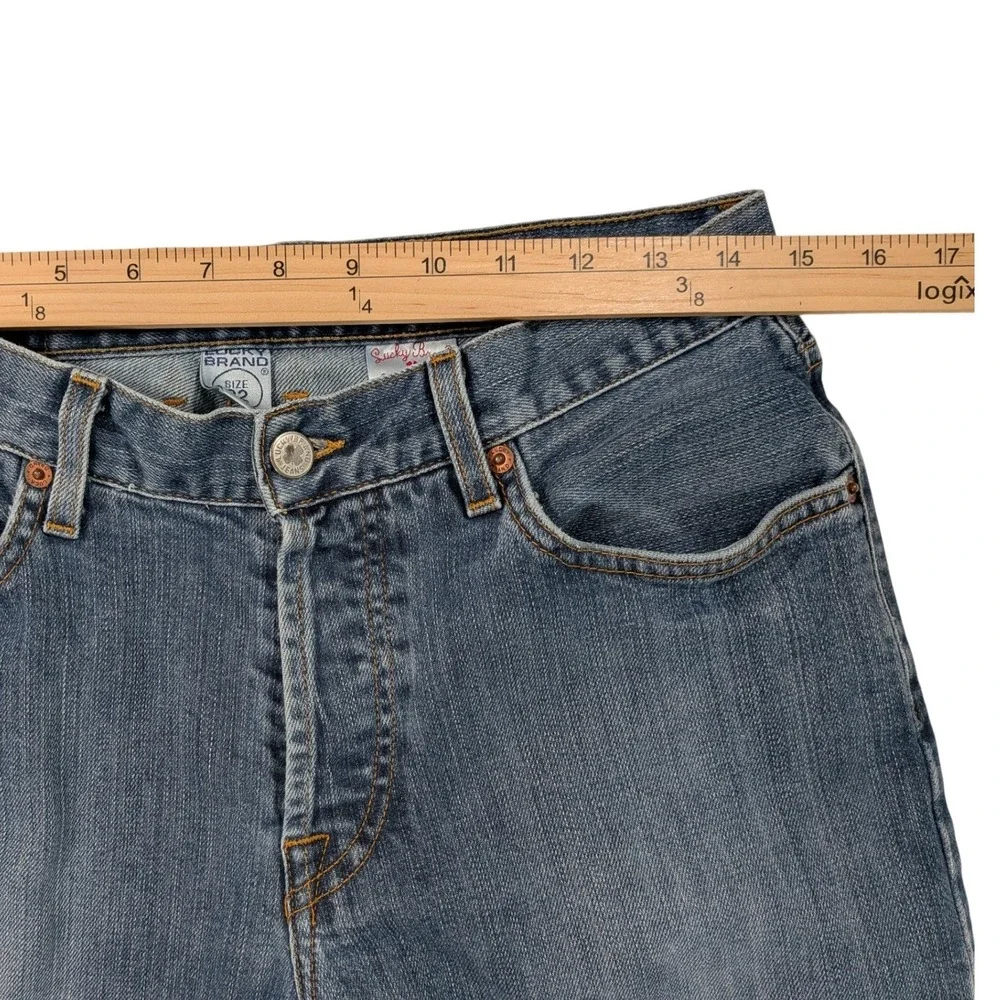 Lucky Brand Dungarees Men 29x28.5 Blue Jeans Made In‎ USA Button Fly VTG 7183C70